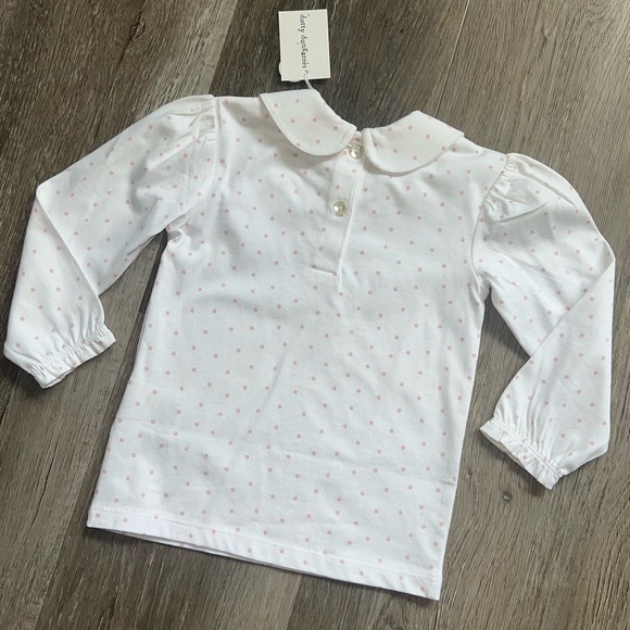 NWT Dotty Dungarees polka dot Peter Pan collar l/s - Picture 6 of 7